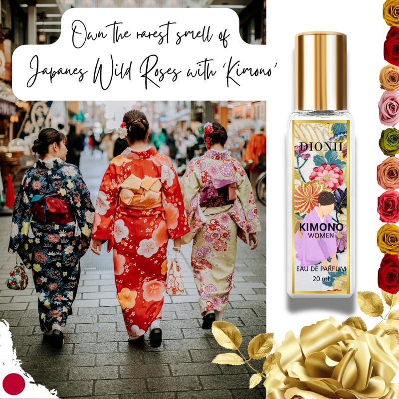 Dionii JAPAN EDIT Eau De Parfum Gift Set for Men and Women | GEISHA, KIMONO, FUJIYAMA, MANGA | Long Lasting Fragrance (4 x 20ml Each)