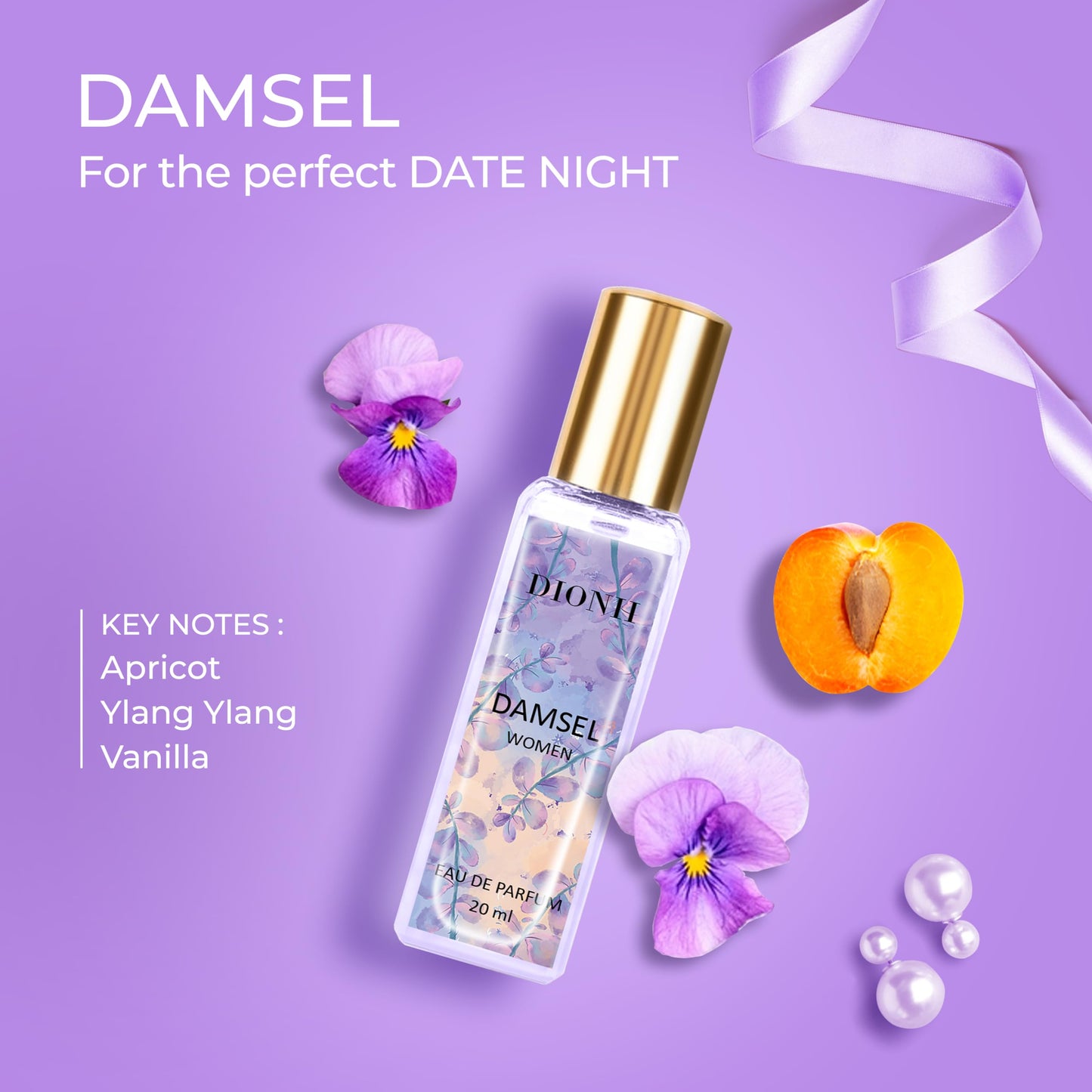 Dionii Eau De Parfum Gift Set for Women | BLOSSOMS, WILD FIRE, SEA NYMPH, DAMSEL Perfume Set | Long Lasting Fragrance (4 x 20ml Each)