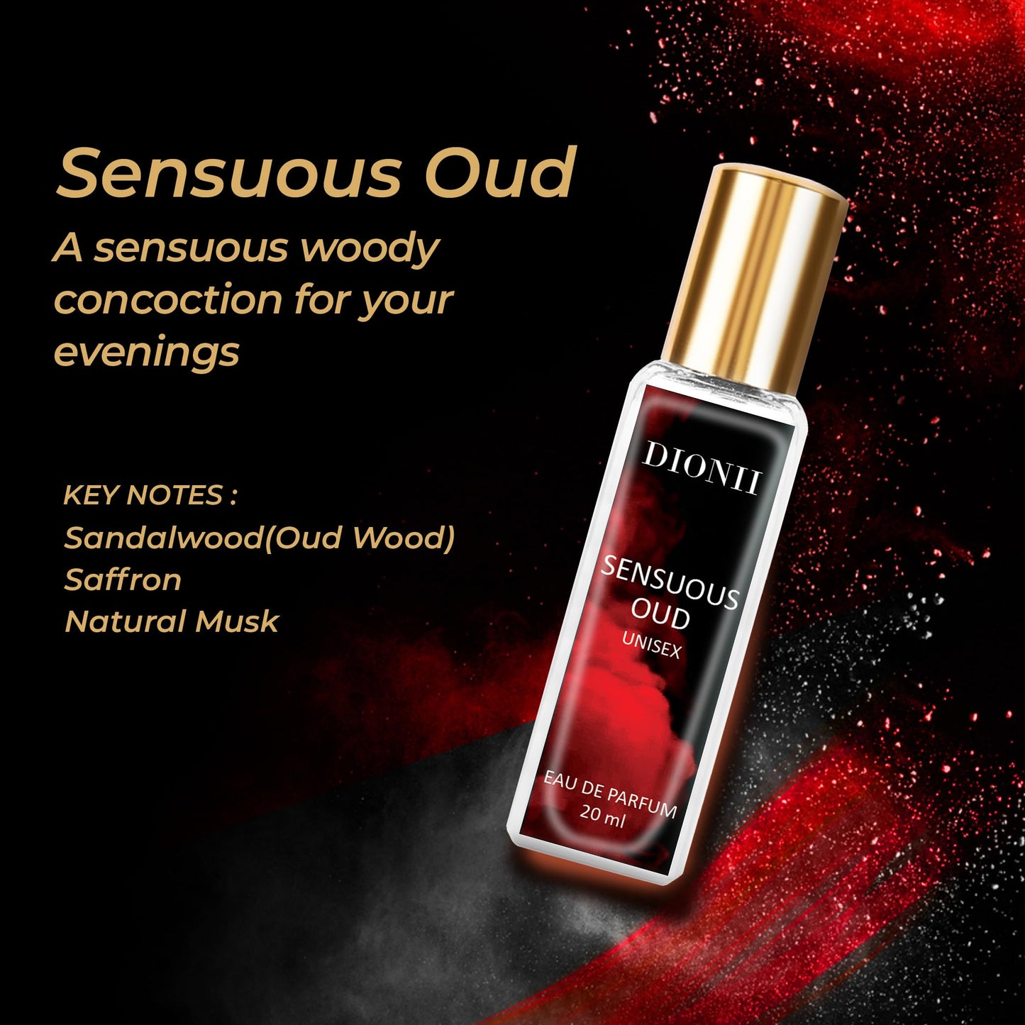 Dionii Eau De Parfum Gift Set for Men and Women | MUSK, AURORA, SENSUOUS OUD, NIMBUS Perfume Set | Long Lasting Fragrance (4 x 20ml Each)